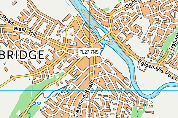 PL27 7NS map - OS VectorMap District (Ordnance Survey)