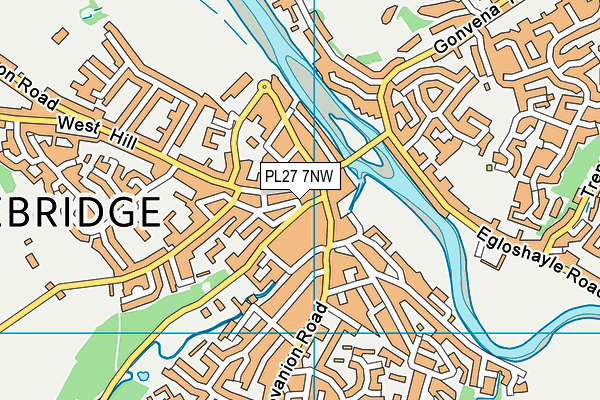 PL27 7NW map - OS VectorMap District (Ordnance Survey)