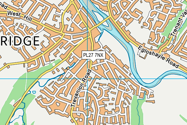 PL27 7NX map - OS VectorMap District (Ordnance Survey)
