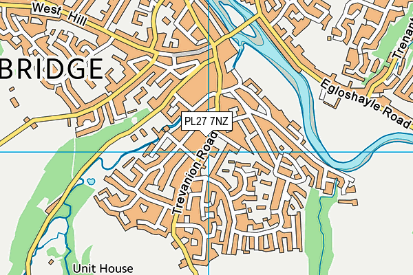 PL27 7NZ map - OS VectorMap District (Ordnance Survey)