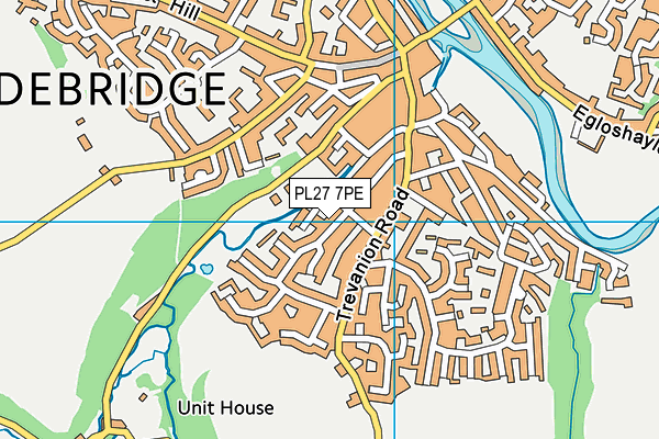 PL27 7PE map - OS VectorMap District (Ordnance Survey)