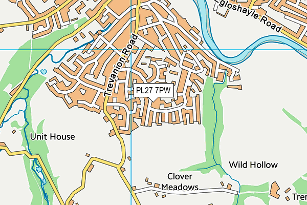 PL27 7PW map - OS VectorMap District (Ordnance Survey)
