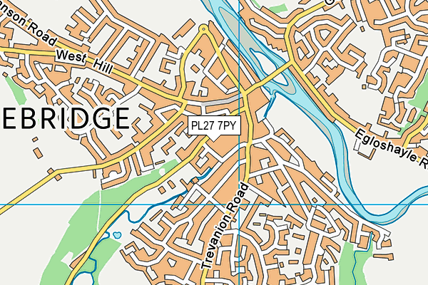 PL27 7PY map - OS VectorMap District (Ordnance Survey)