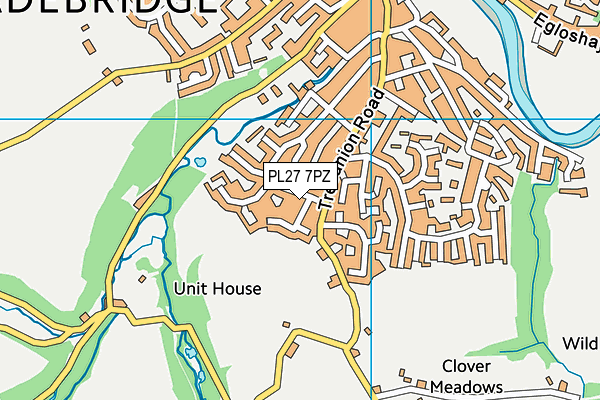 PL27 7PZ map - OS VectorMap District (Ordnance Survey)