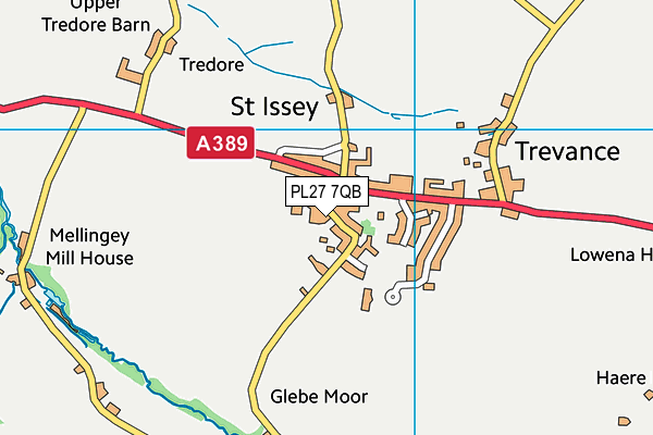 PL27 7QB map - OS VectorMap District (Ordnance Survey)