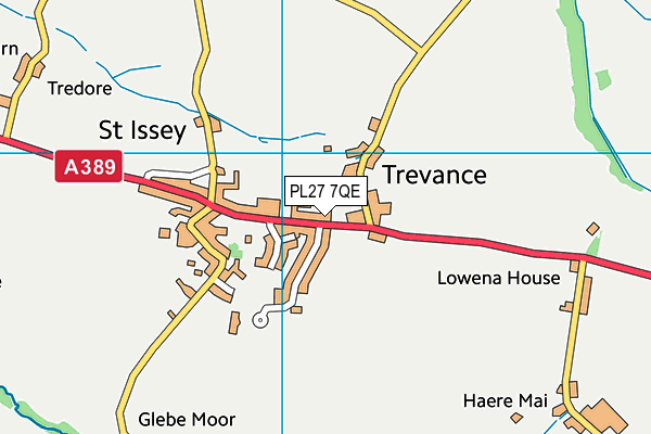 PL27 7QE map - OS VectorMap District (Ordnance Survey)