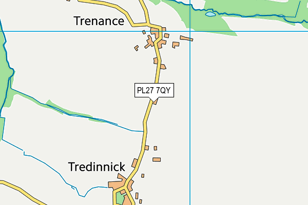 PL27 7QY map - OS VectorMap District (Ordnance Survey)