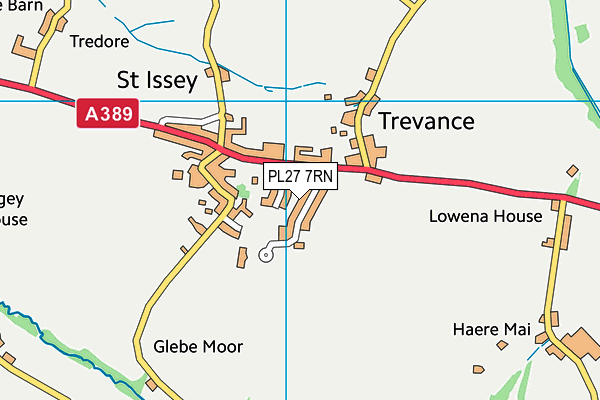 St Issey Church of England Primary School map (PL27 7RN) - OS VectorMap District (Ordnance Survey)