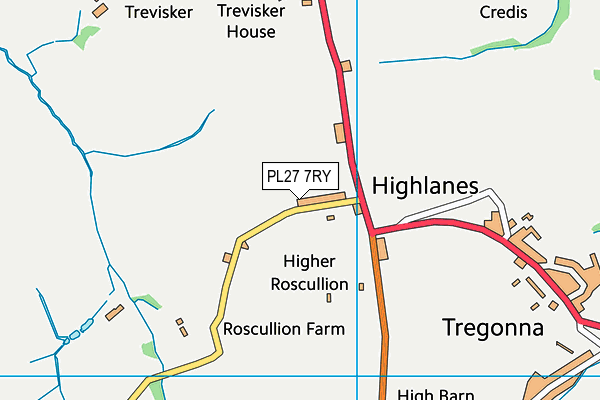 PL27 7RY map - OS VectorMap District (Ordnance Survey)