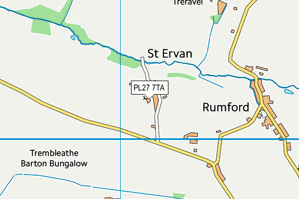 PL27 7TA map - OS VectorMap District (Ordnance Survey)