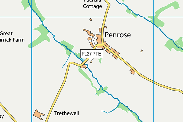 PL27 7TE map - OS VectorMap District (Ordnance Survey)