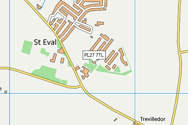 PL27 7TL map - OS VectorMap District (Ordnance Survey)