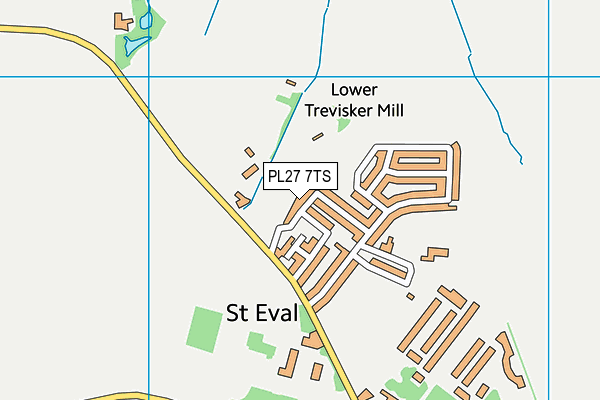 PL27 7TS map - OS VectorMap District (Ordnance Survey)