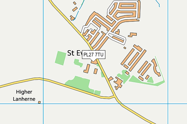 PL27 7TU map - OS VectorMap District (Ordnance Survey)