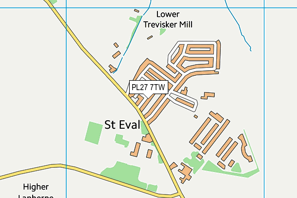 PL27 7TW map - OS VectorMap District (Ordnance Survey)