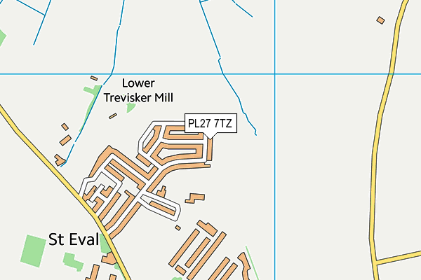 PL27 7TZ map - OS VectorMap District (Ordnance Survey)