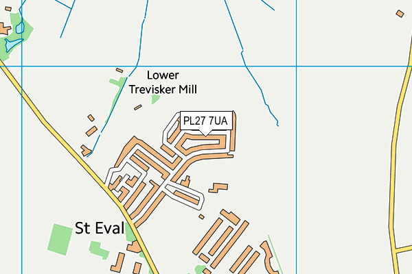 PL27 7UA map - OS VectorMap District (Ordnance Survey)