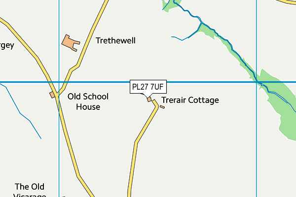 PL27 7UF map - OS VectorMap District (Ordnance Survey)