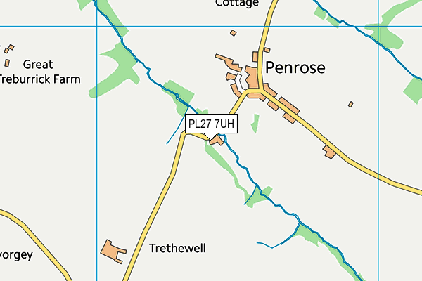 PL27 7UH map - OS VectorMap District (Ordnance Survey)