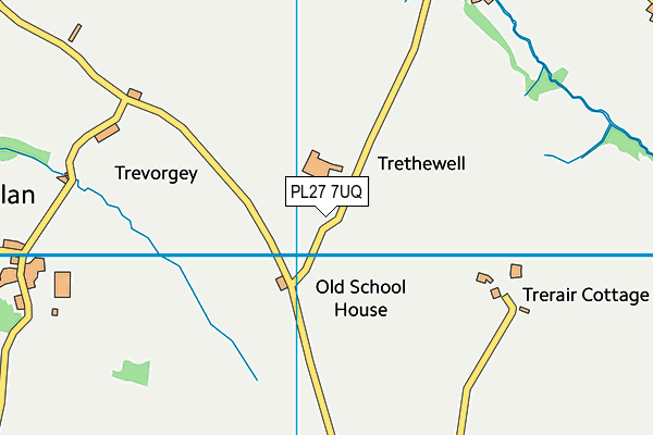 PL27 7UQ map - OS VectorMap District (Ordnance Survey)