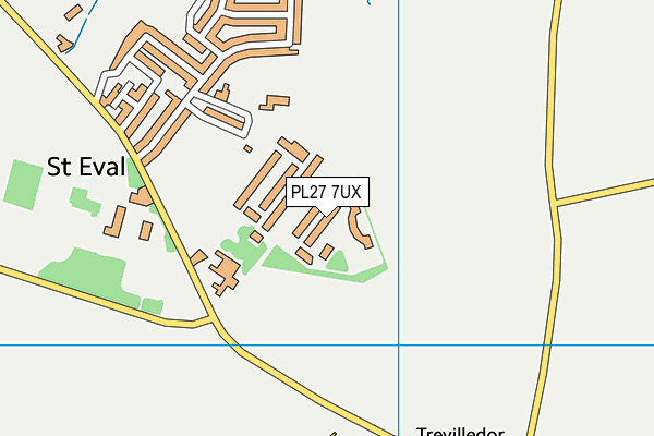 PL27 7UX map - OS VectorMap District (Ordnance Survey)