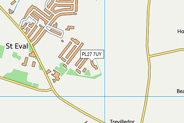 PL27 7UY map - OS VectorMap District (Ordnance Survey)