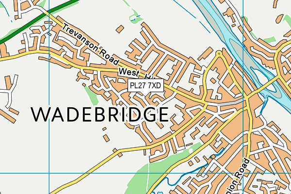 PL27 7XD map - OS VectorMap District (Ordnance Survey)