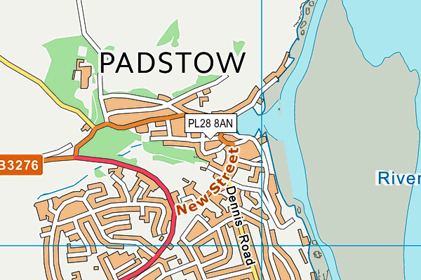 Map of THE GOLDEN LION PADSTOW LIMITED at district scale