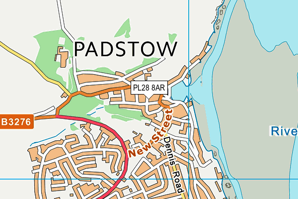 PL28 8AR map - OS VectorMap District (Ordnance Survey)