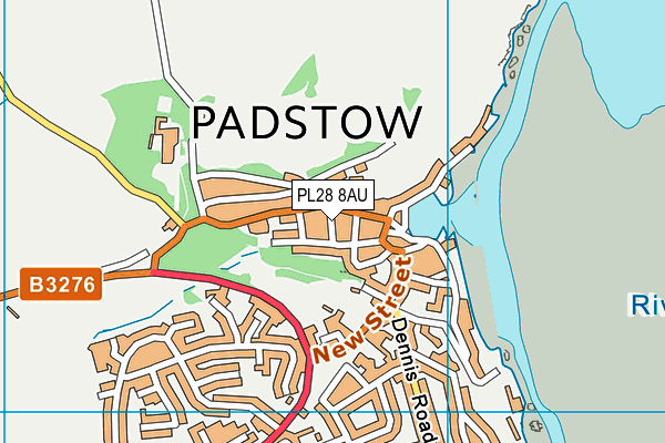 PL28 8AU map - OS VectorMap District (Ordnance Survey)