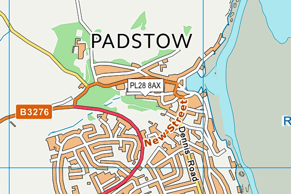 PL28 8AX map - OS VectorMap District (Ordnance Survey)