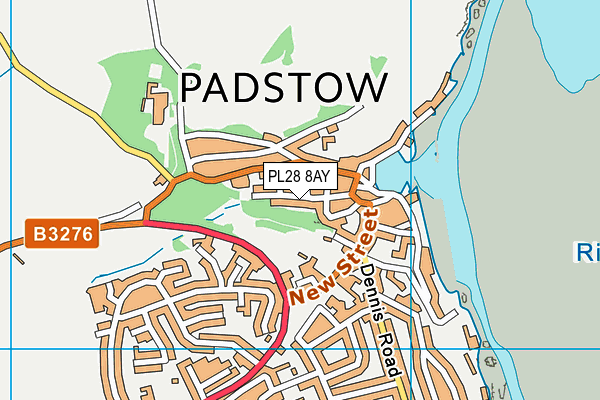 PL28 8AY map - OS VectorMap District (Ordnance Survey)
