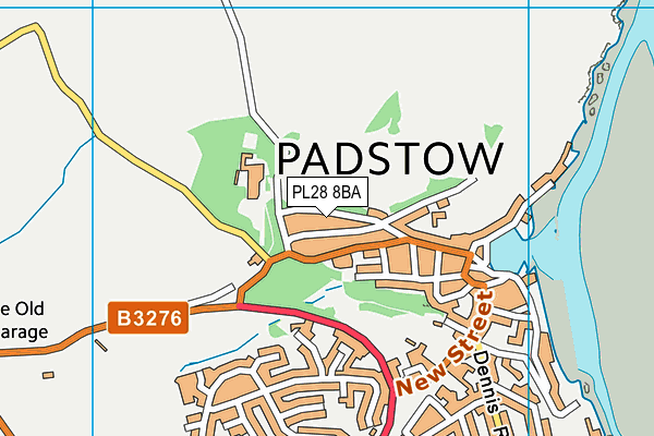 PL28 8BA map - OS VectorMap District (Ordnance Survey)