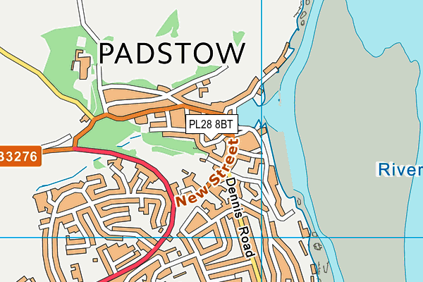 PL28 8BT map - OS VectorMap District (Ordnance Survey)