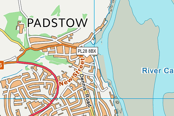 PL28 8BX map - OS VectorMap District (Ordnance Survey)