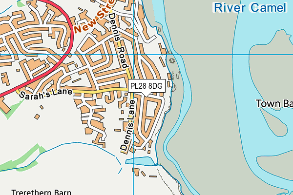 PL28 8DG map - OS VectorMap District (Ordnance Survey)