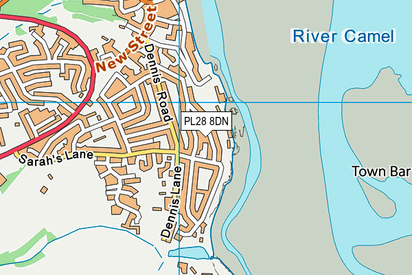 PL28 8DN map - OS VectorMap District (Ordnance Survey)