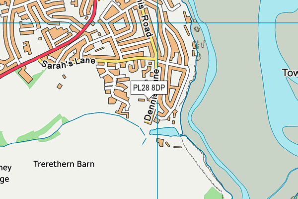 PL28 8DP map - OS VectorMap District (Ordnance Survey)