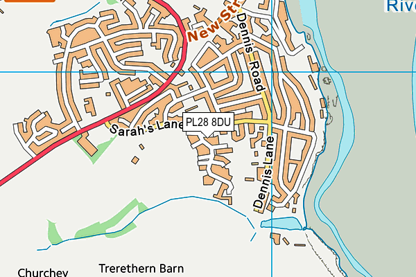 PL28 8DU map - OS VectorMap District (Ordnance Survey)