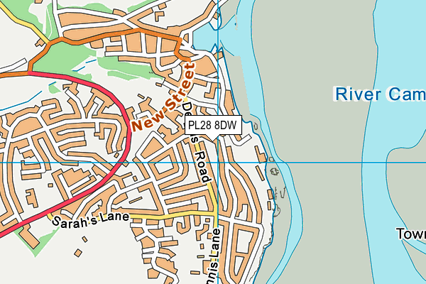 PL28 8DW map - OS VectorMap District (Ordnance Survey)