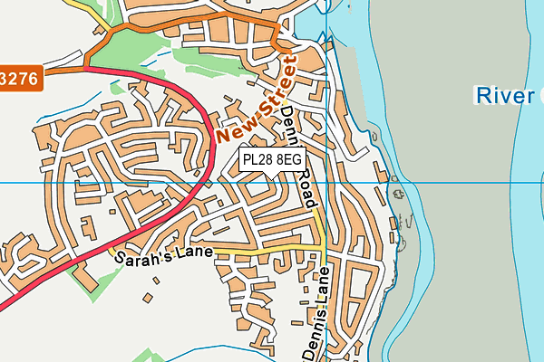 PL28 8EG map - OS VectorMap District (Ordnance Survey)
