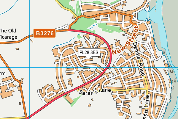 PL28 8ES map - OS VectorMap District (Ordnance Survey)