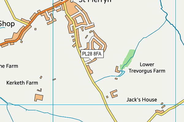 PL28 8FA map - OS VectorMap District (Ordnance Survey)