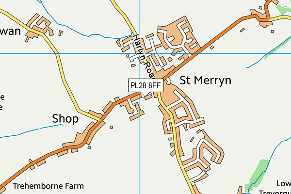 PL28 8FF map - OS VectorMap District (Ordnance Survey)