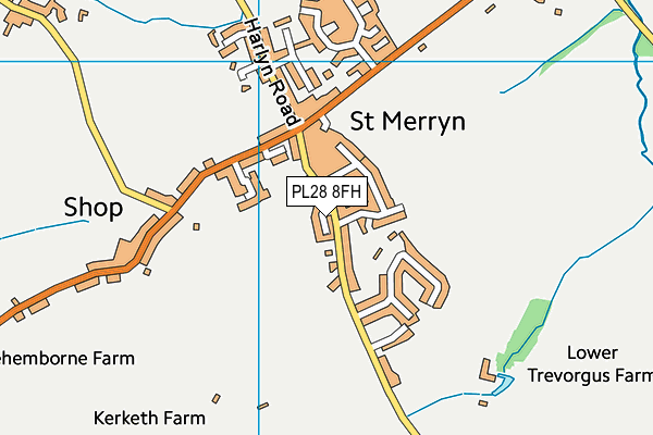 PL28 8FH map - OS VectorMap District (Ordnance Survey)