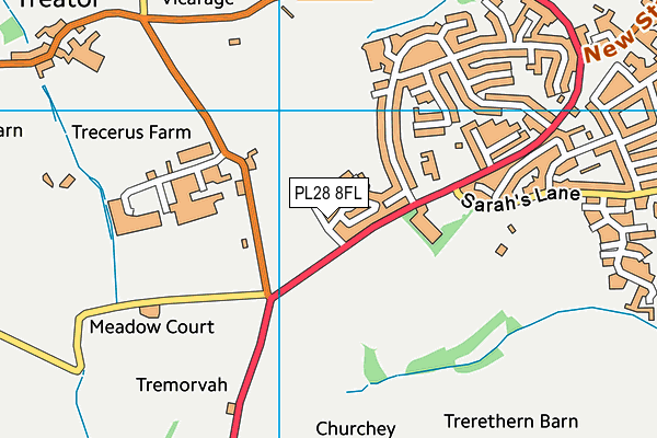 PL28 8FL map - OS VectorMap District (Ordnance Survey)