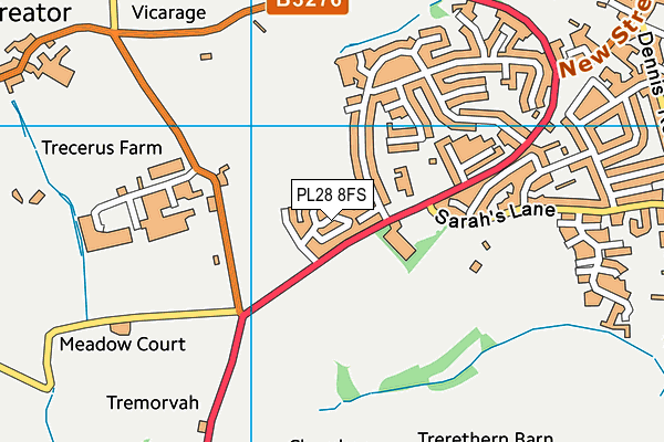 PL28 8FS map - OS VectorMap District (Ordnance Survey)