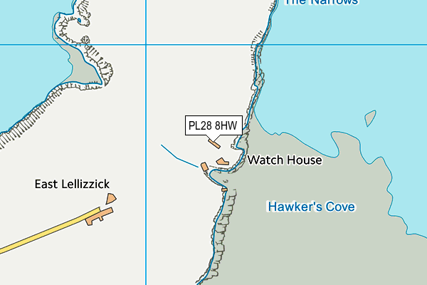 PL28 8HW map - OS VectorMap District (Ordnance Survey)