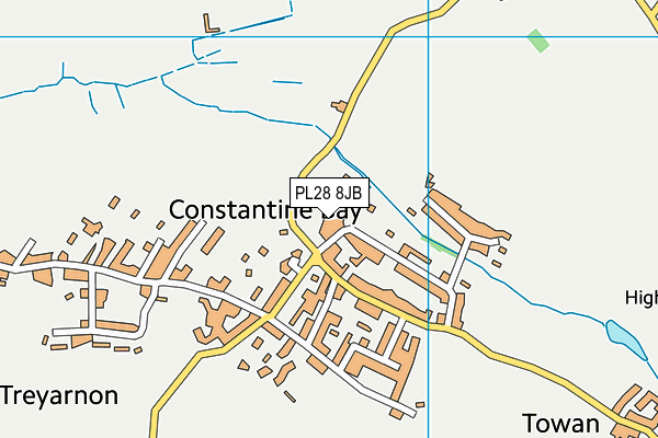 PL28 8JB map - OS VectorMap District (Ordnance Survey)