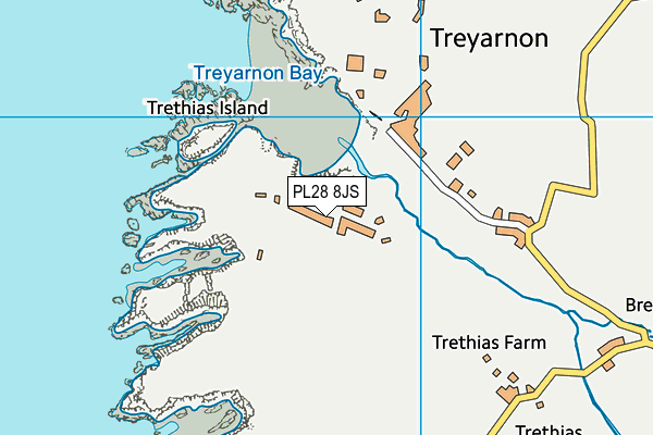 PL28 8JS map - OS VectorMap District (Ordnance Survey)